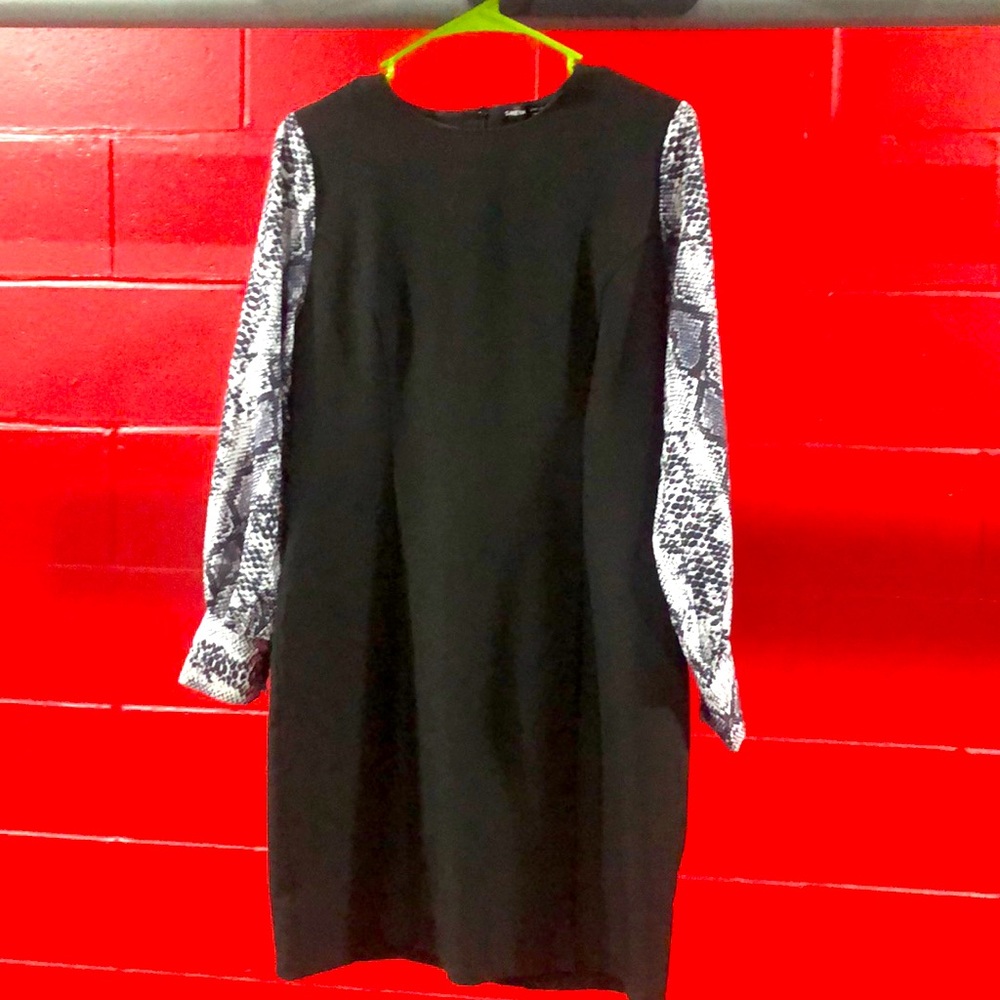 Long sleeve snake skin dress